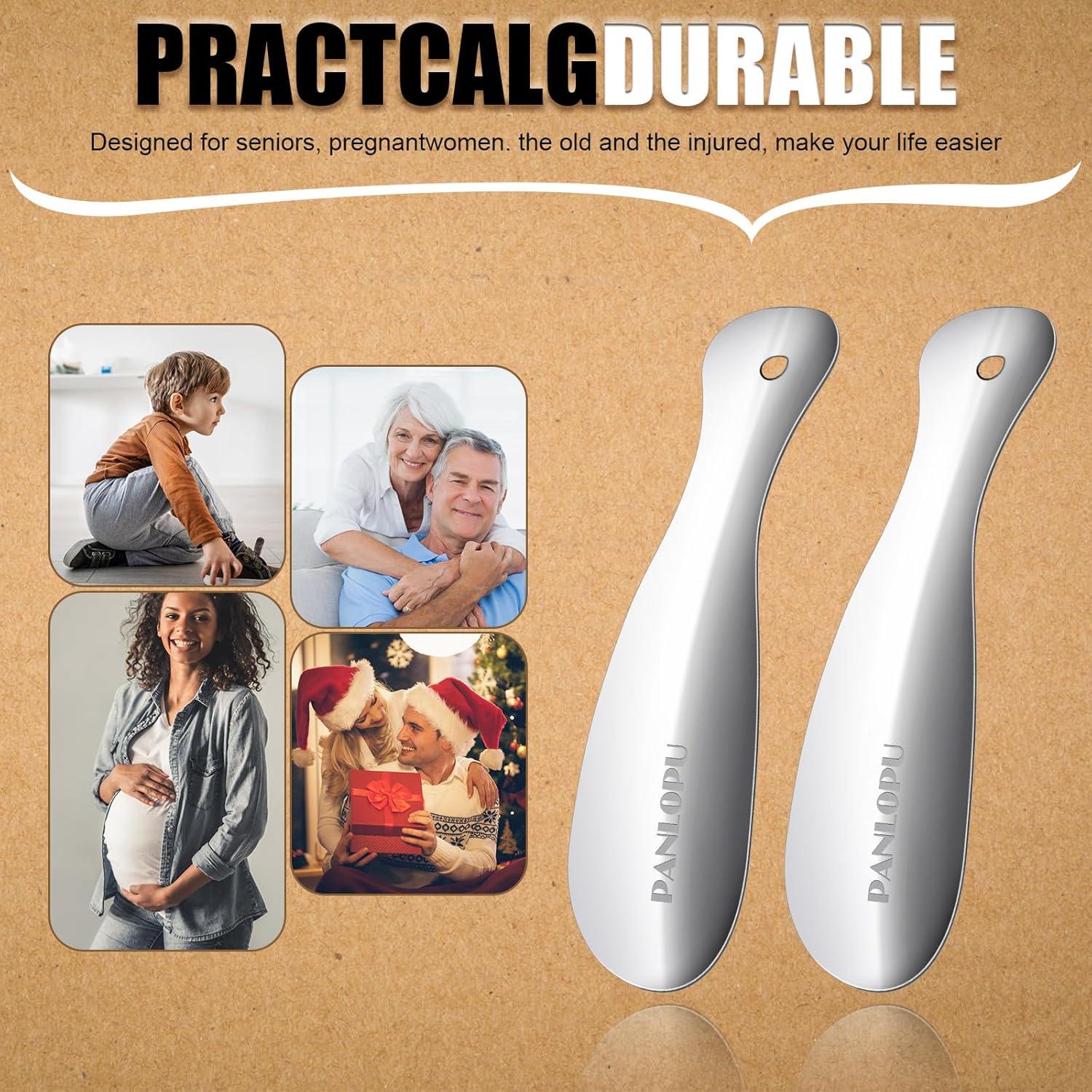 Cuerno de Zapato de Metal PANLOPU 19 cm Ergonomico Plateado