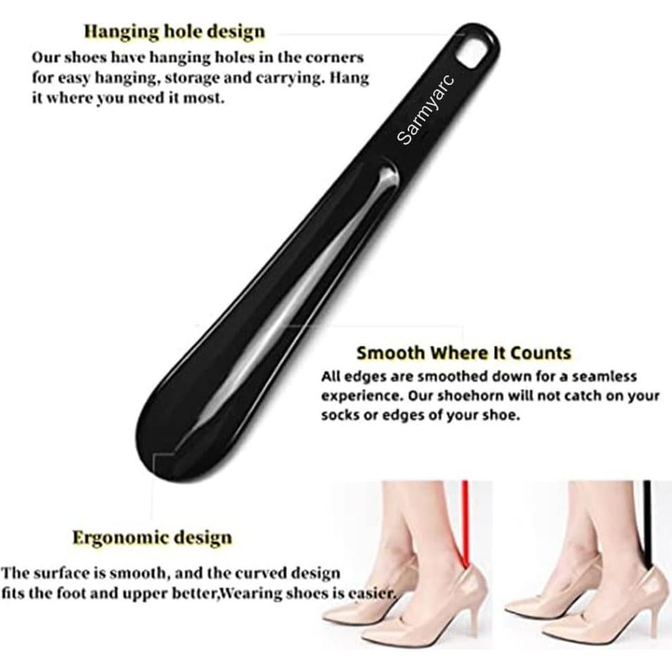 Cuerno de Zapato Portátil de Plástico 26.2 cm - 2 Piezas