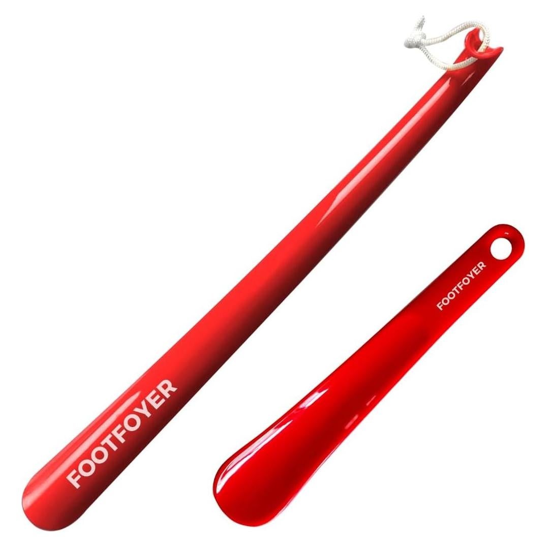 Cuchara de zapatos larga Footfoyer 43 cm roja para adultos