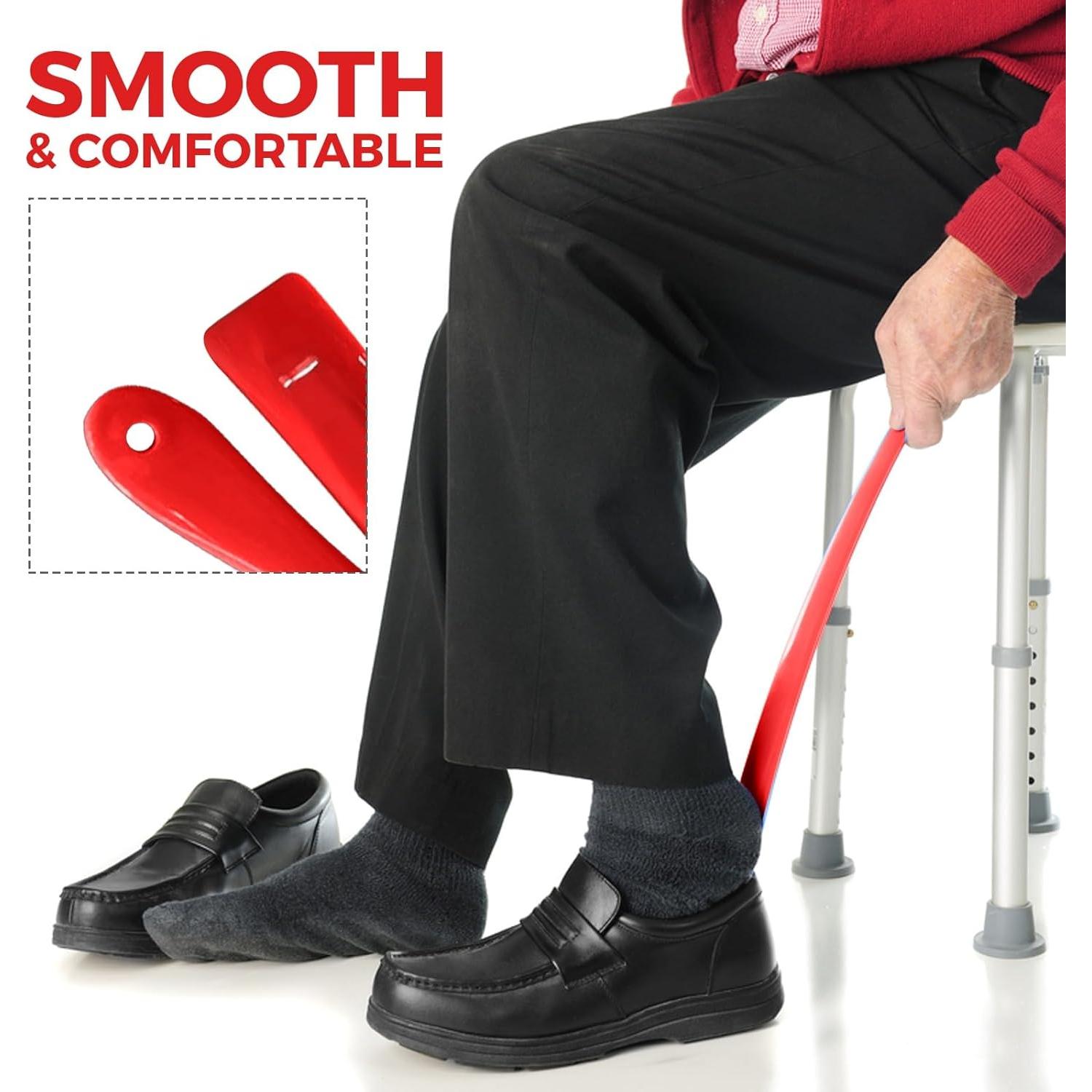 Cuchara de zapatos larga Footfoyer 43 cm roja para adultos