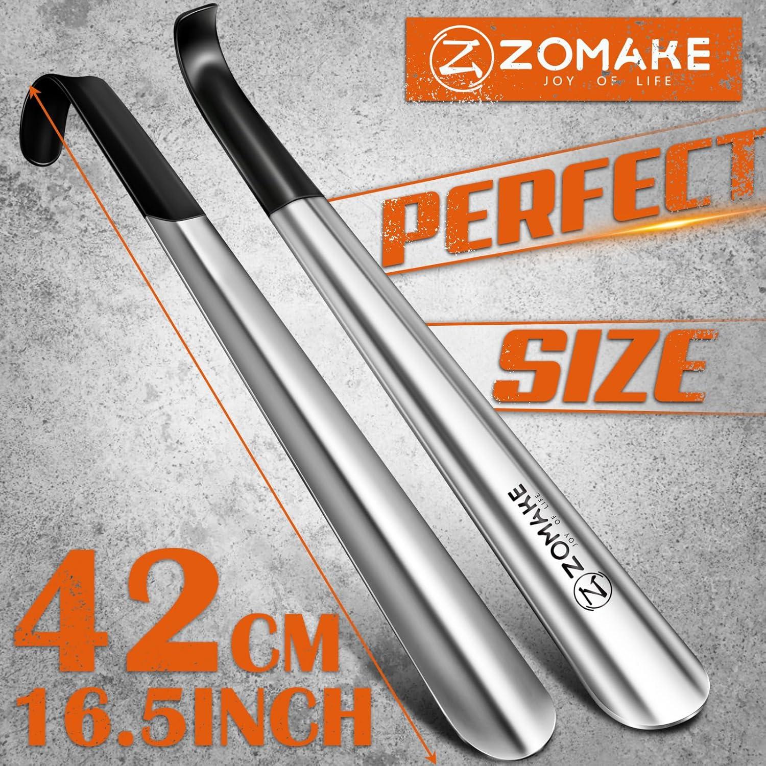 Cuerno de Zapato ZOMAKE de Metal con Mango Largo 41.91 cm - 2 Pcs