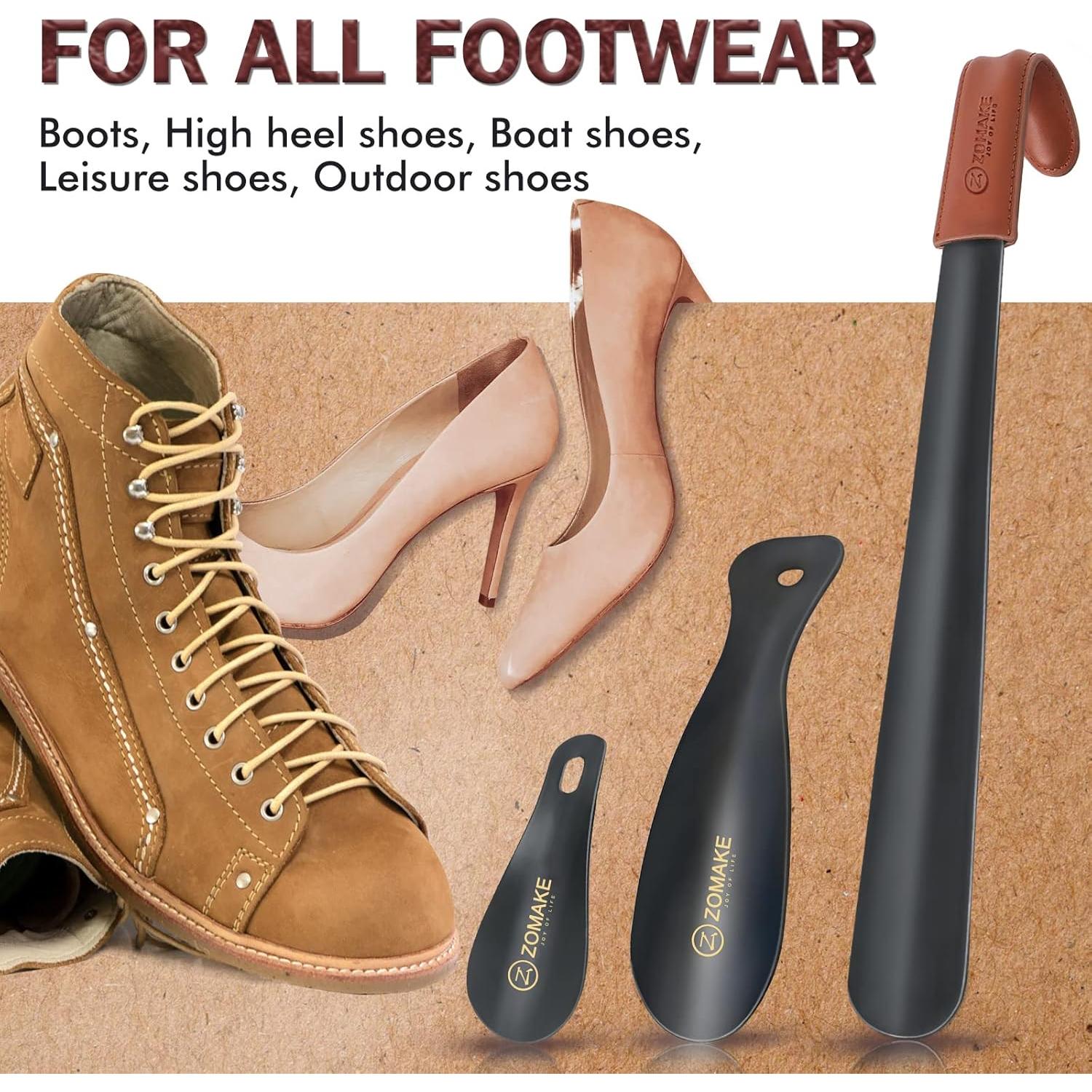 Cuerno de Zapato de Metal ZOMAKE con Mango Largo 42 cm
