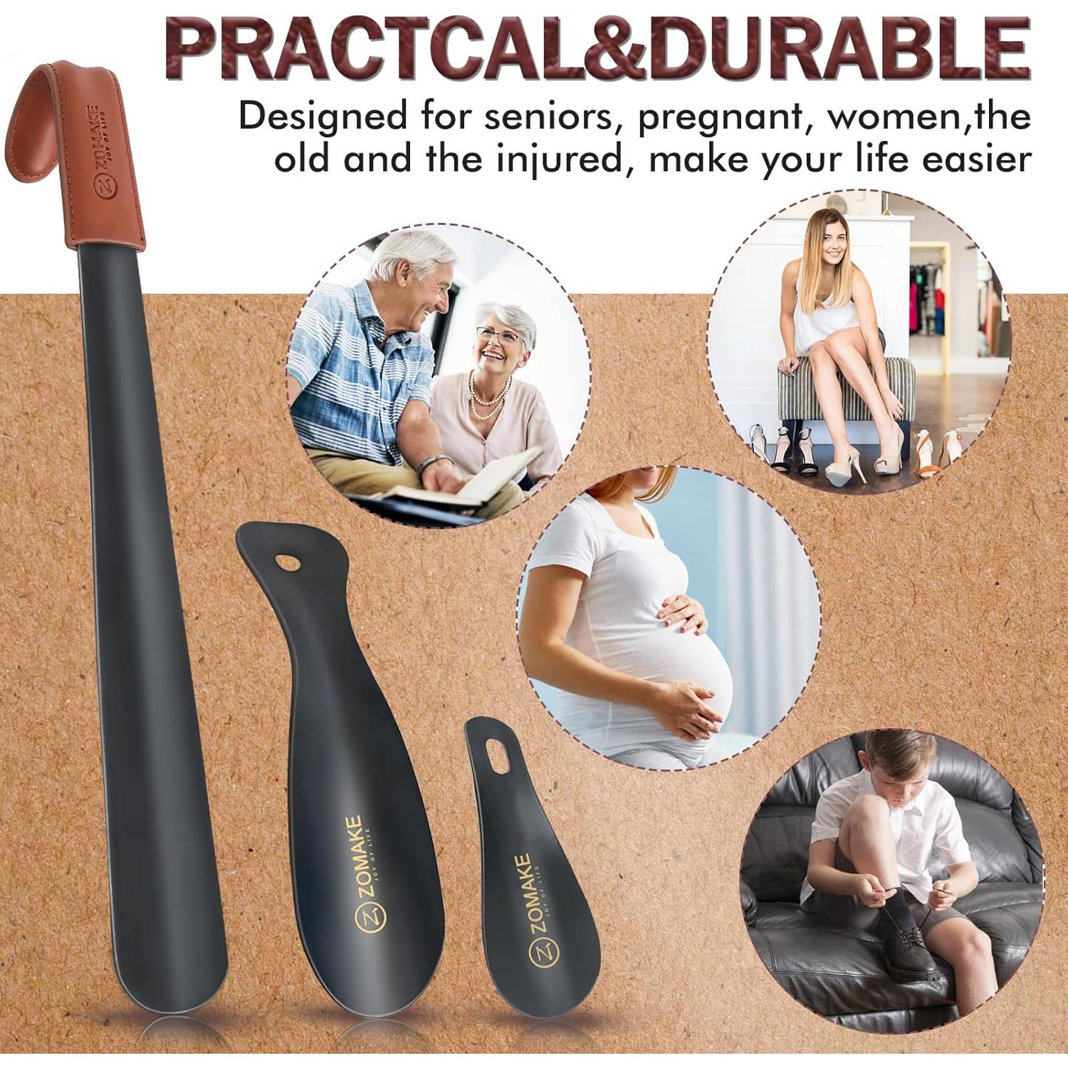 Cuerno de Zapato de Metal ZOMAKE con Mango Largo 42 cm