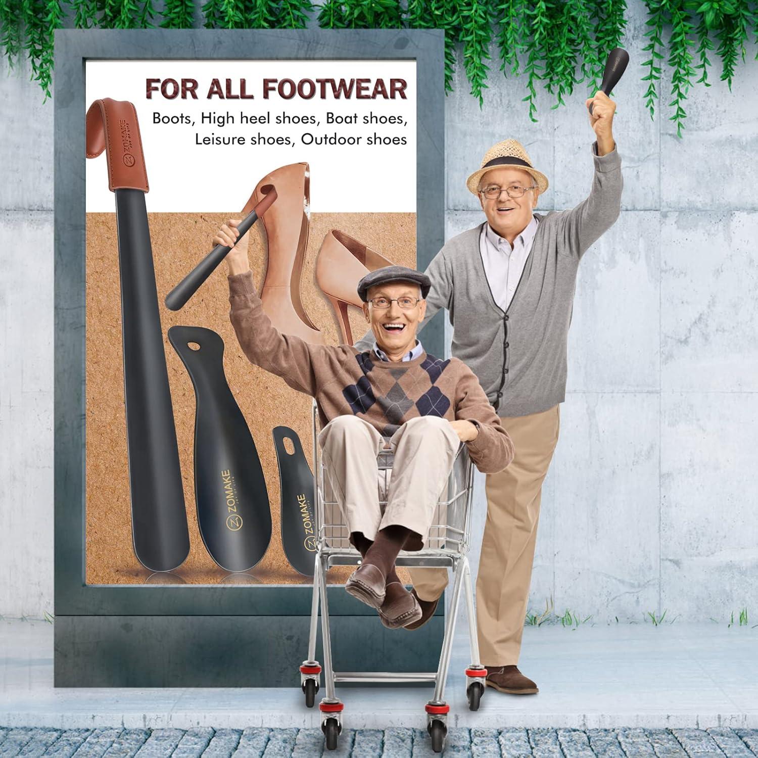 Cuerno de Zapato de Metal ZOMAKE con Mango Largo 42 cm