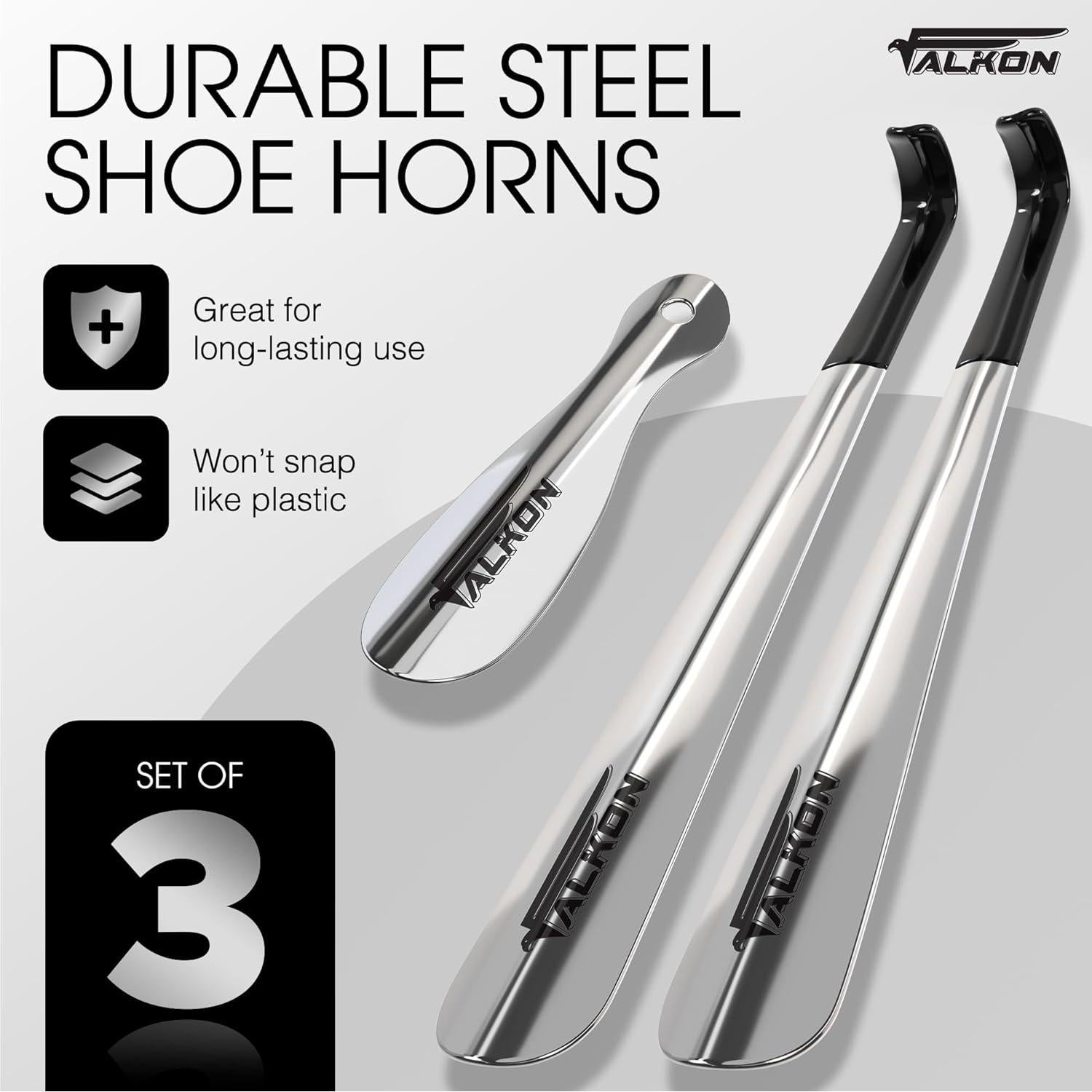 Cuerno de Zapato Falkon Mango Largo 41.91 cm y 19.05 cm