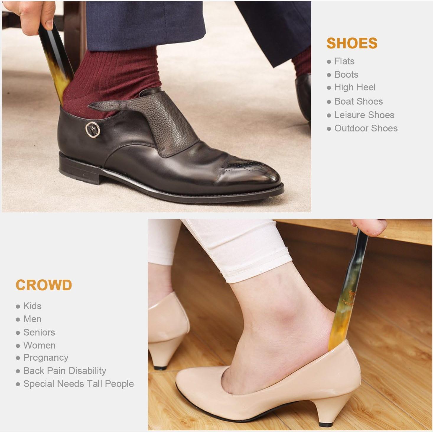 Cuerno de zapato Tibetanhorn natural 22.1-23.9 cm para hombres