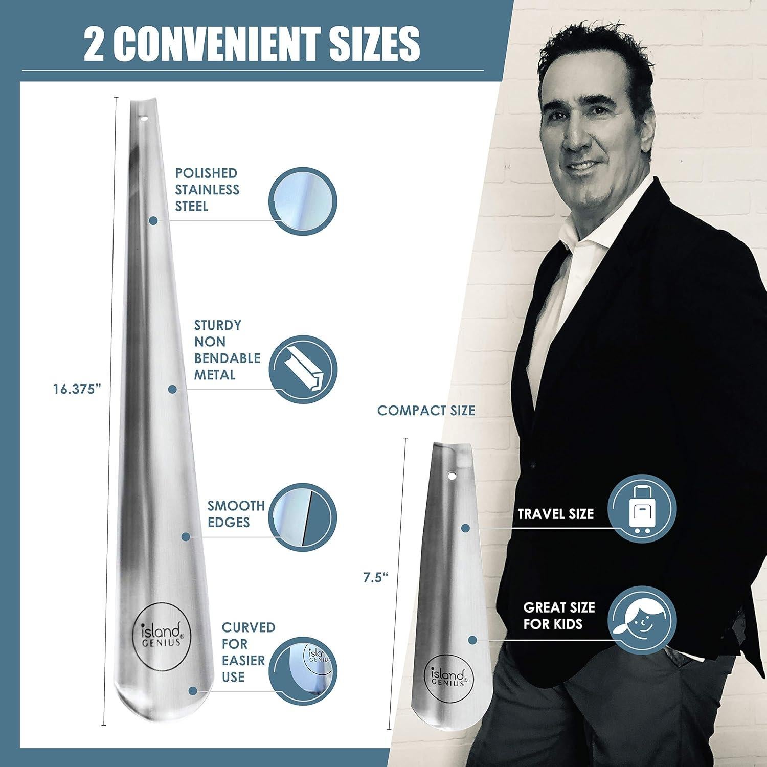 Conjunto de 2 cucharas para zapatos Island Genius 41.91 cm