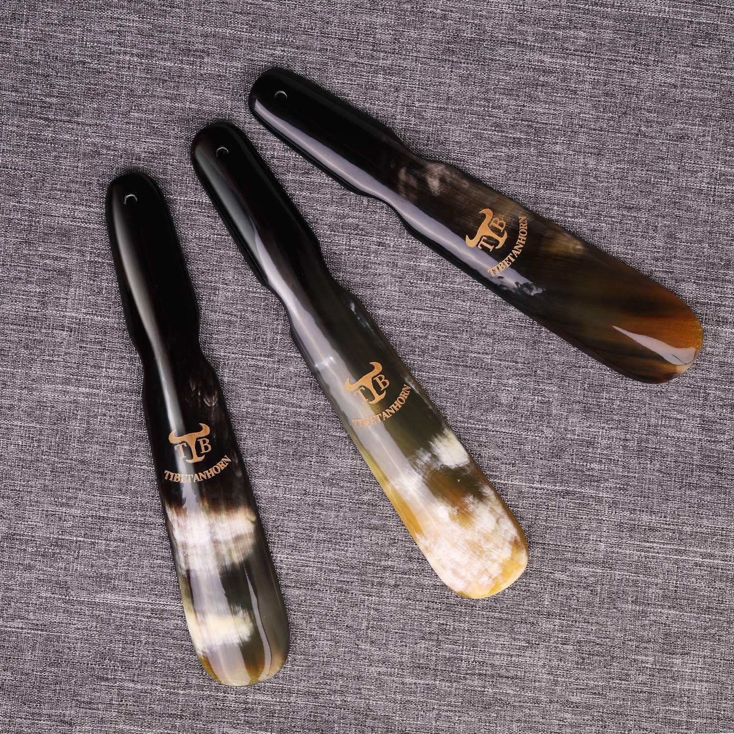 Cuerno de zapato Tibetanhorn natural de yak 22.1-23.9 cm