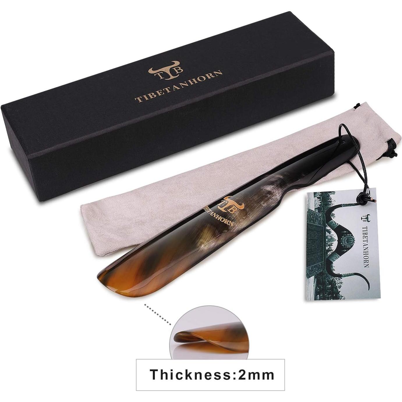 Cuerno de zapato Tibetanhorn natural de yak 22.1-23.9 cm