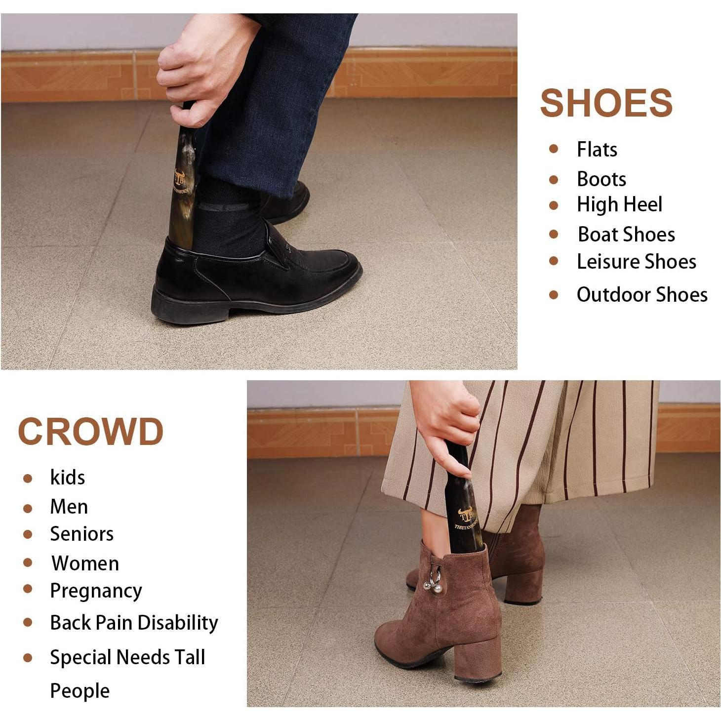 Cuerno de zapato Tibetanhorn natural de yak 22.1-23.9 cm