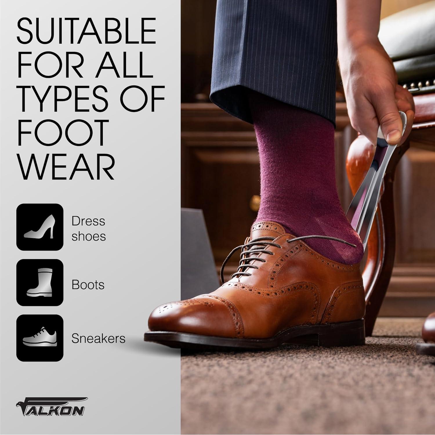 Set de 3 Calzadores de Metal FALKON 19.05 cm para Viajes