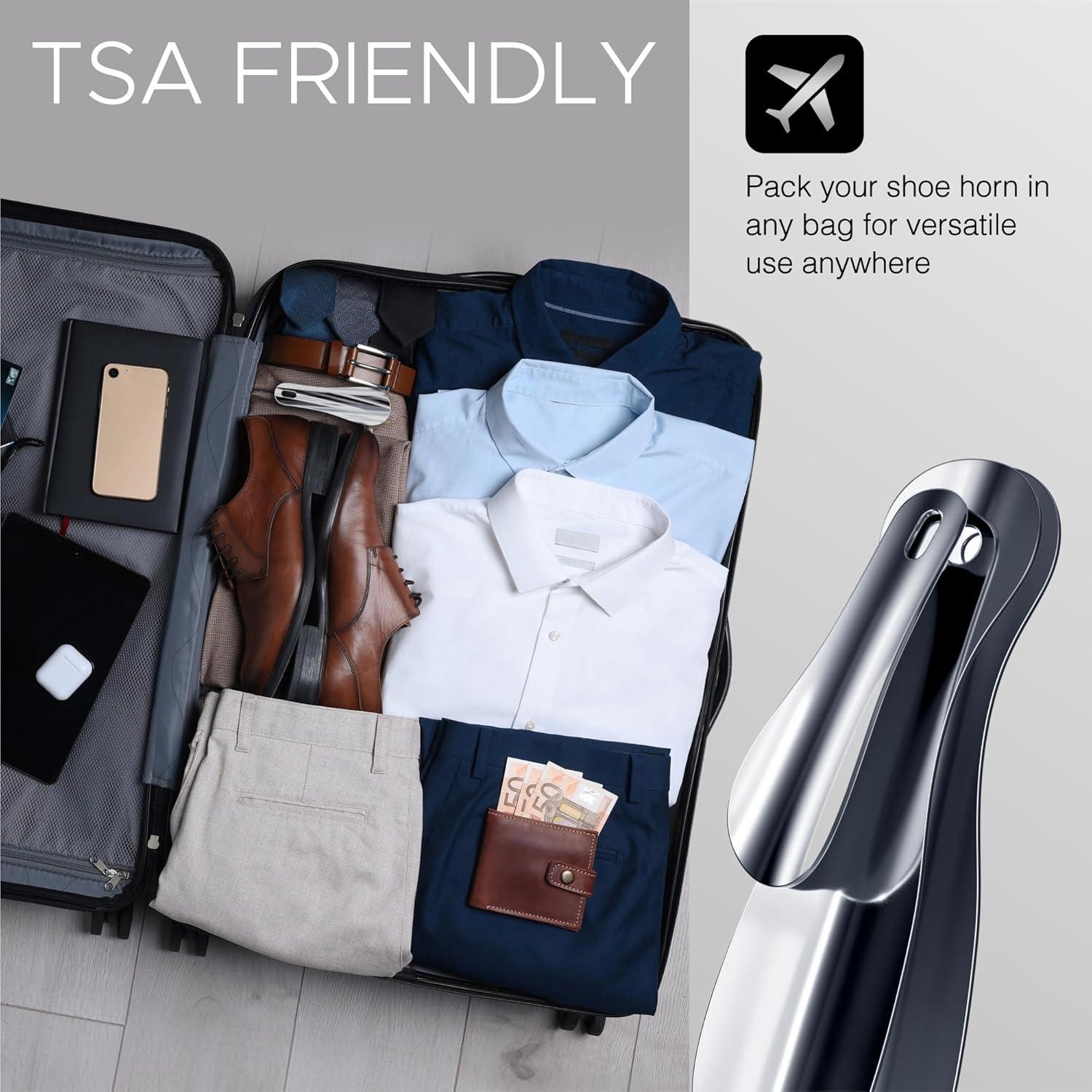 Set de 3 Calzadores de Metal FALKON 19.05 cm para Viajes