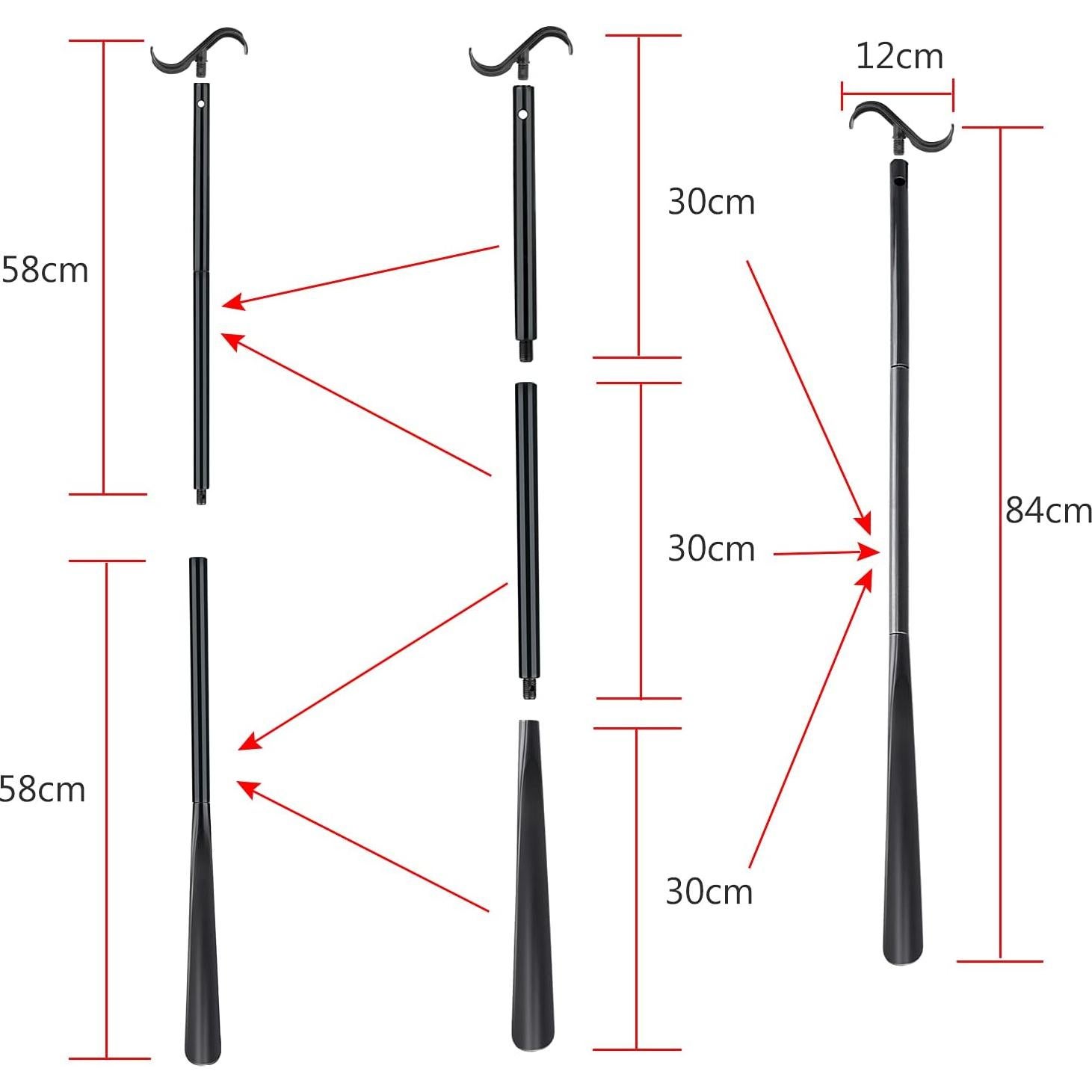 Bastón de Vestir Ajustable con Cuchara para Zapatos JJDPARTS 83 cm