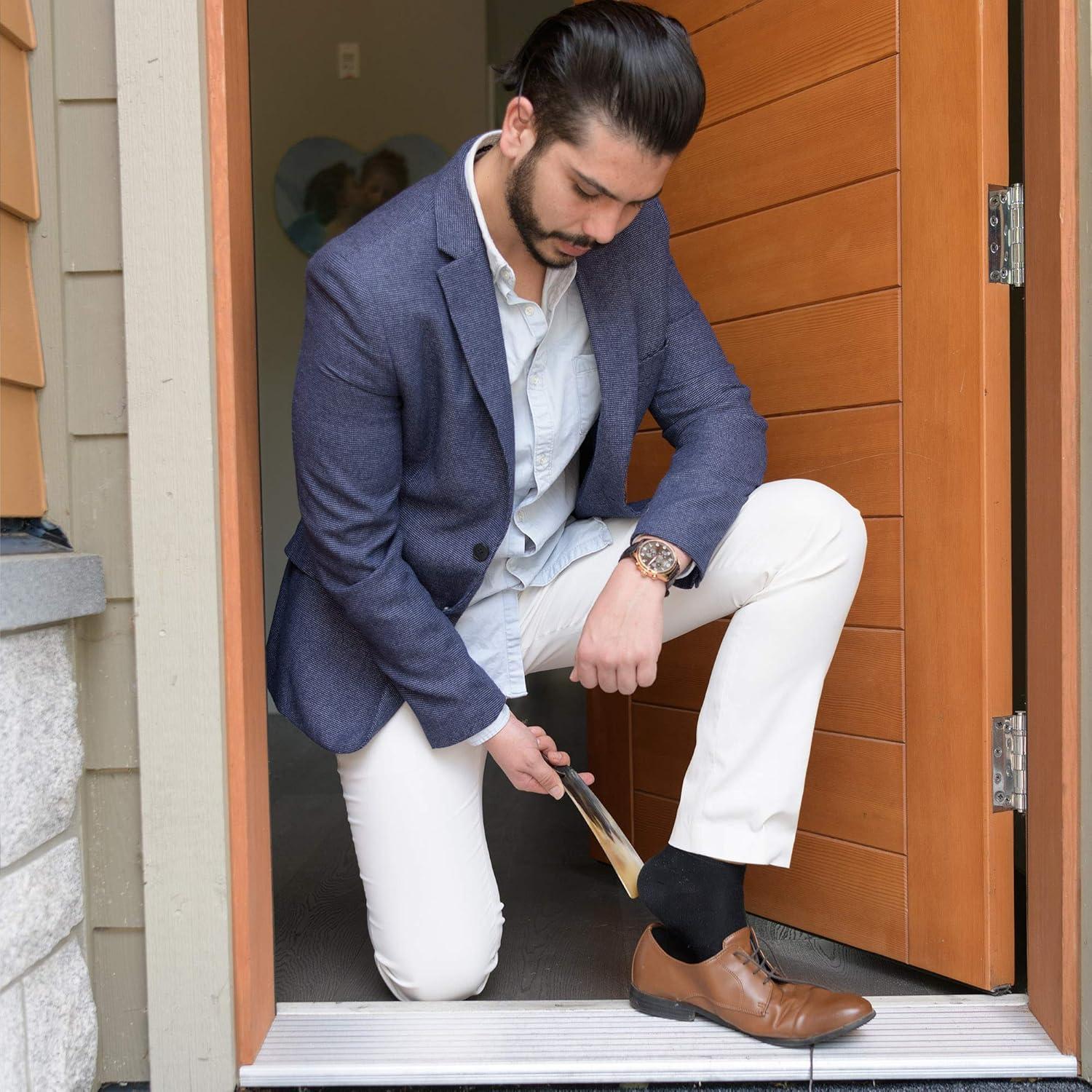 Lucky Franc's Cuerno de Zapato Real para Hombre 18.4 cm