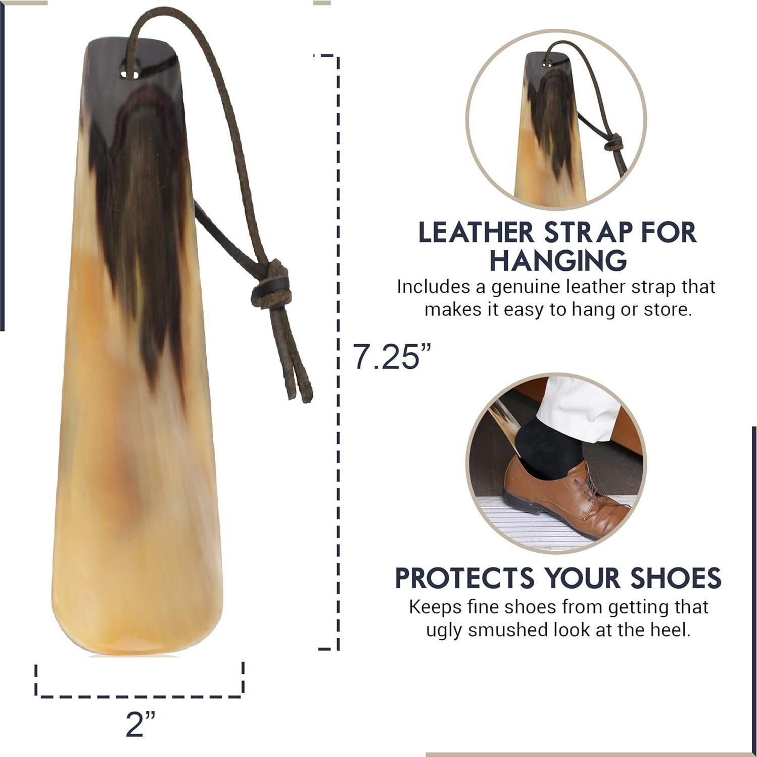 Lucky Franc's Cuerno de Zapato Real para Hombre 18.4 cm