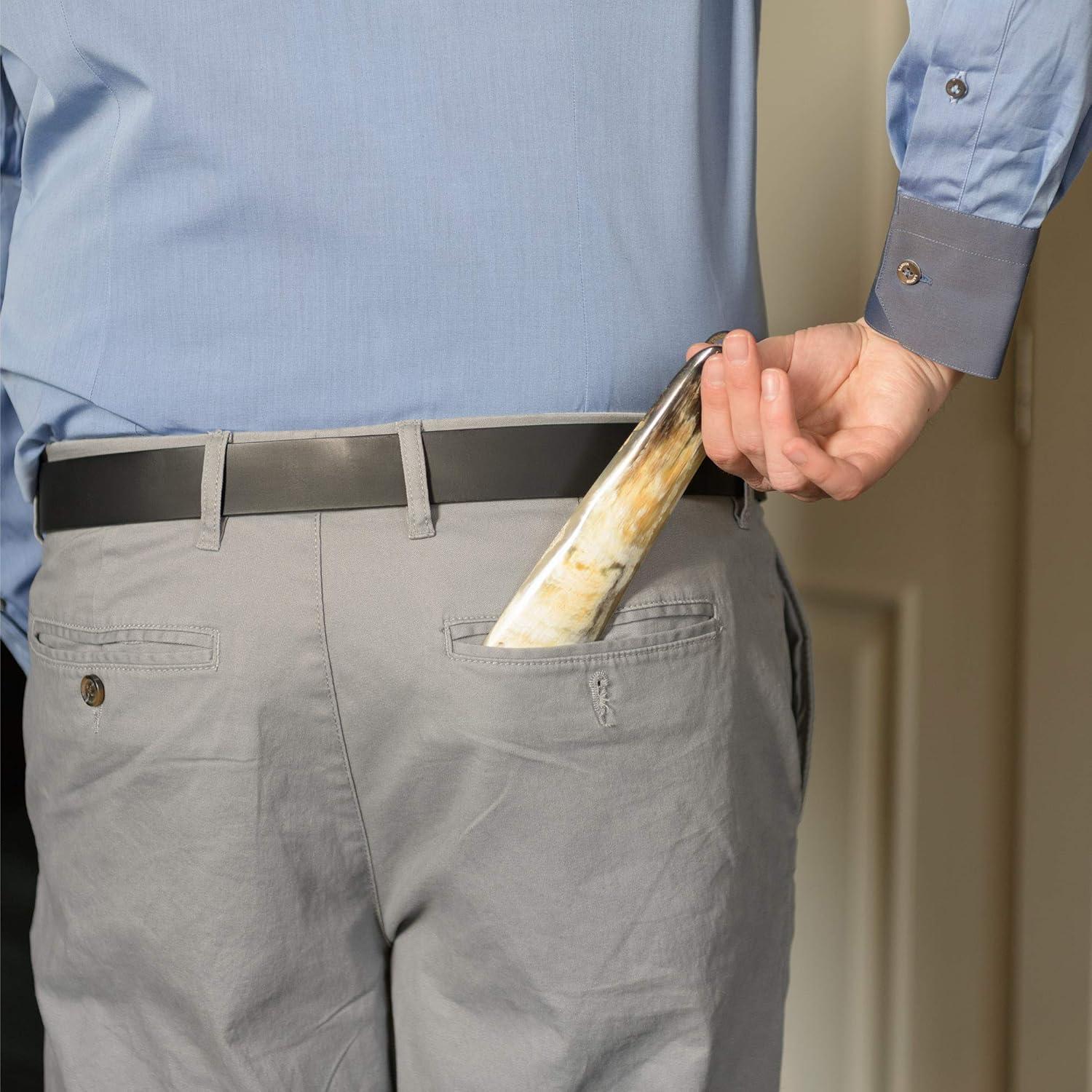 Lucky Franc's Cuerno de Zapato Real para Hombre 18.4 cm