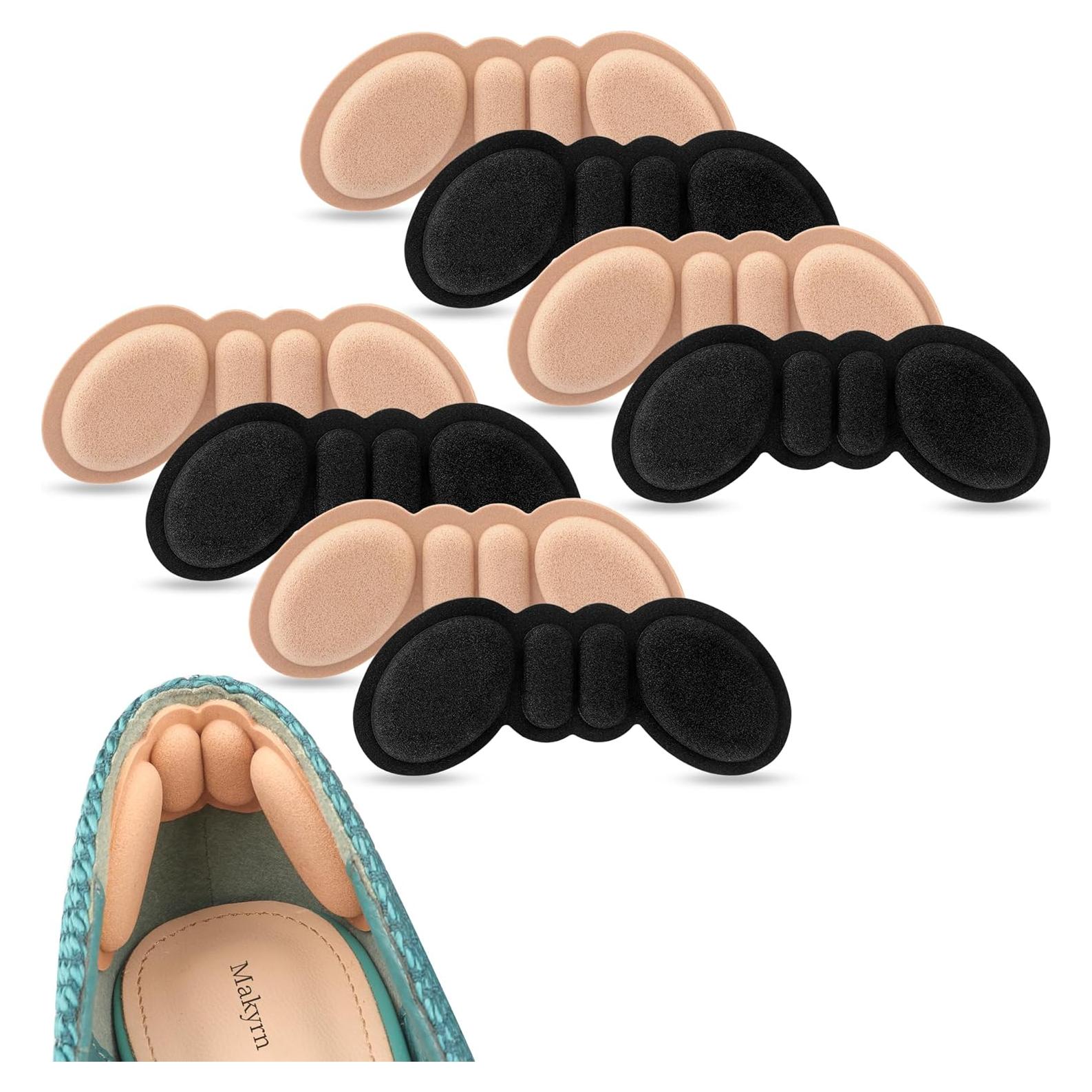 Almohadillas de Talón de Espuma Makryn - 4 Pares Antideslizantes