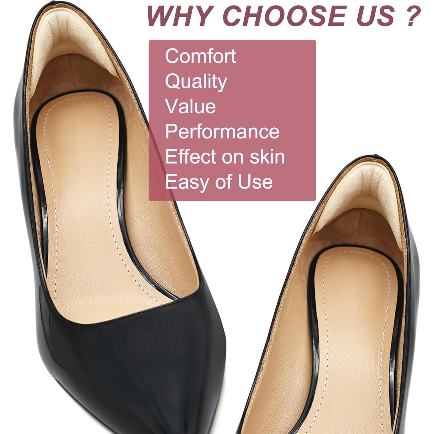 6 Pares Almohadillas de Talón Comfowner - Beige y Negro