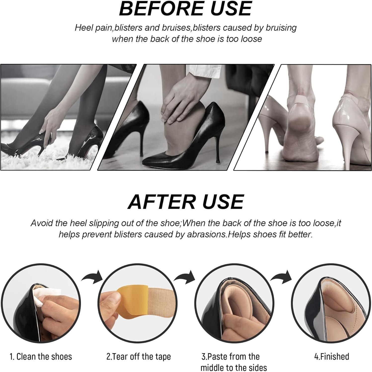 Almohadillas de Talón Antideslizantes Makryn - 4 Pares Multicolor