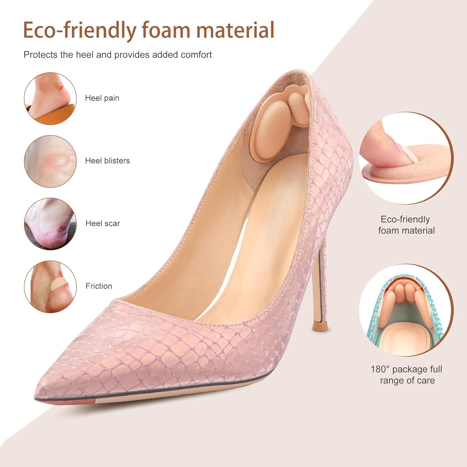 Almohadillas para Talones Riootlnm - 4 Pares para Zapatos Grandes