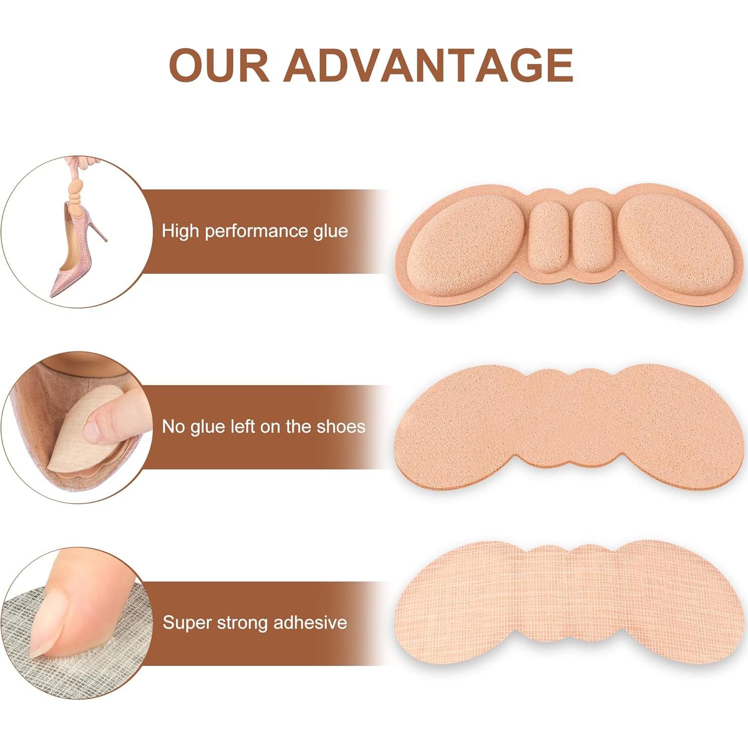 Almohadillas para Talones Riootlnm - 4 Pares para Zapatos Grandes