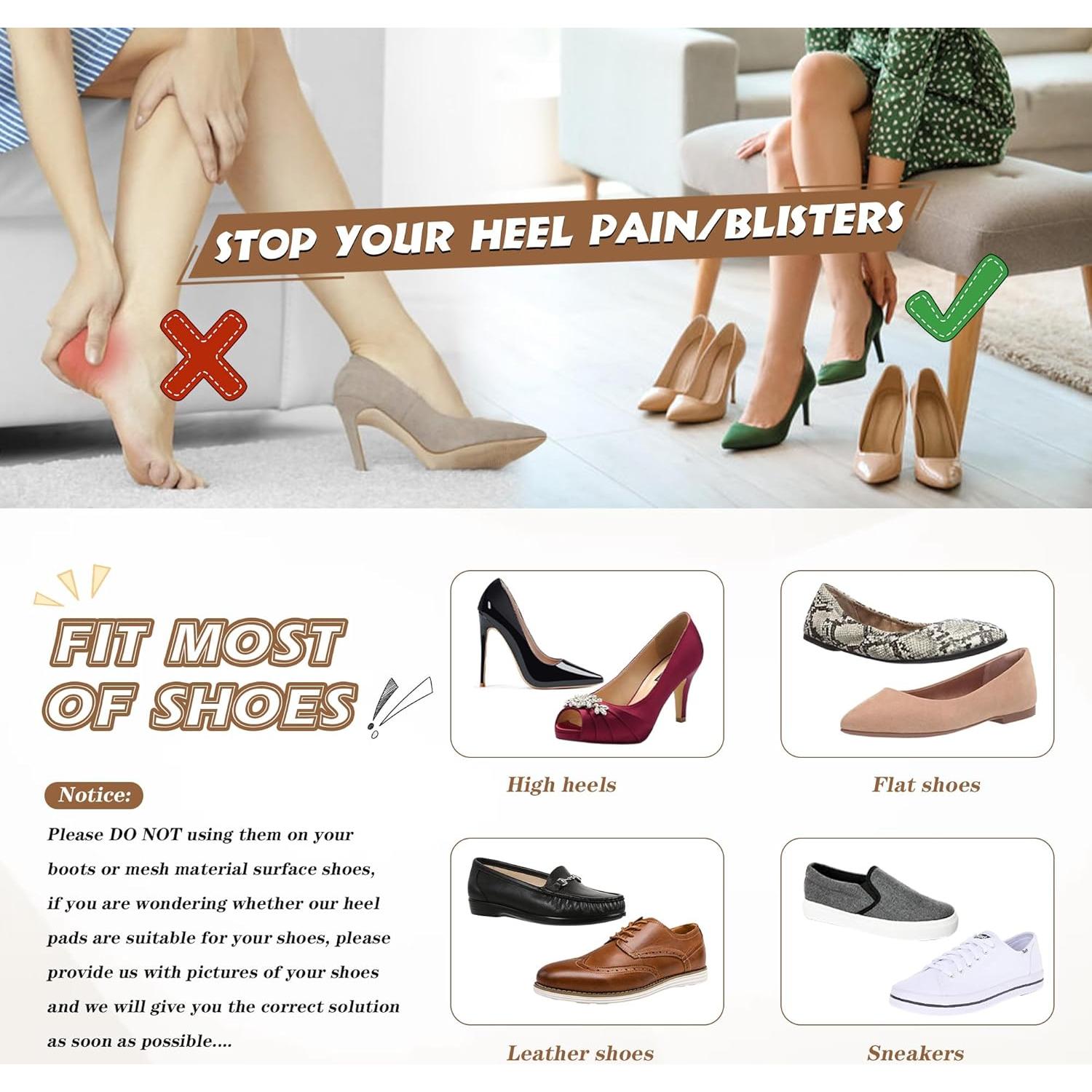 Almohadillas de Talón Lmyicuk 4D Cloud - 2 Pares Multicolor