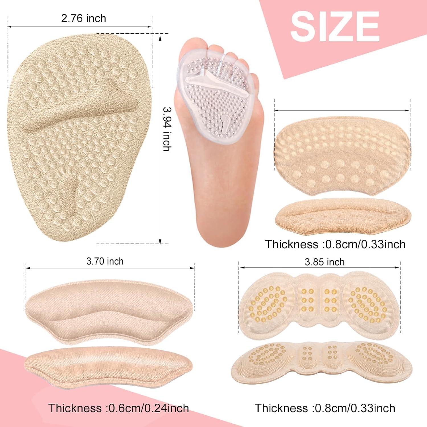 8 Pares Almohadillas Talones y Bola del Pie YIUERTEO