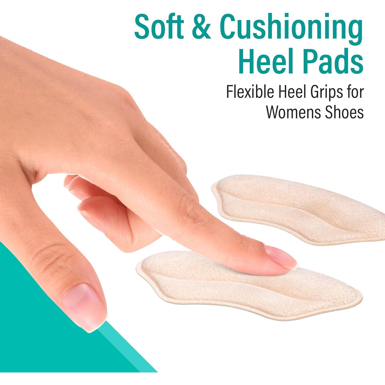 Almohadillas de Talón Comfwalk Beige 4 Pares Autoadhesivas