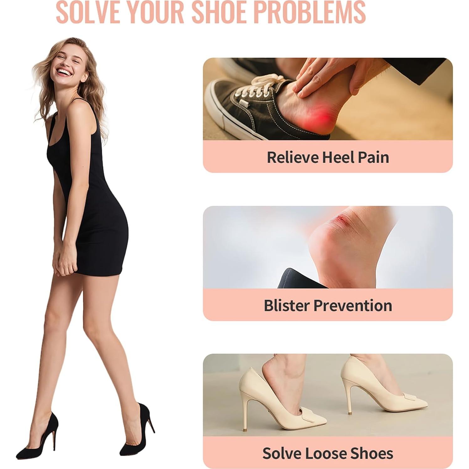 Almohadillas de Talón GEHENG 4D Cloud - 2 Pares Negros