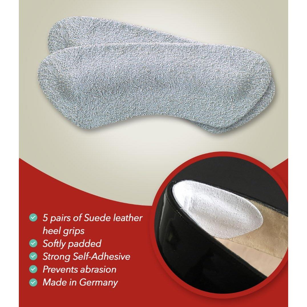 Agarre de Talón Pedag Stop de Cuero Suave - 5 Pares Unisex