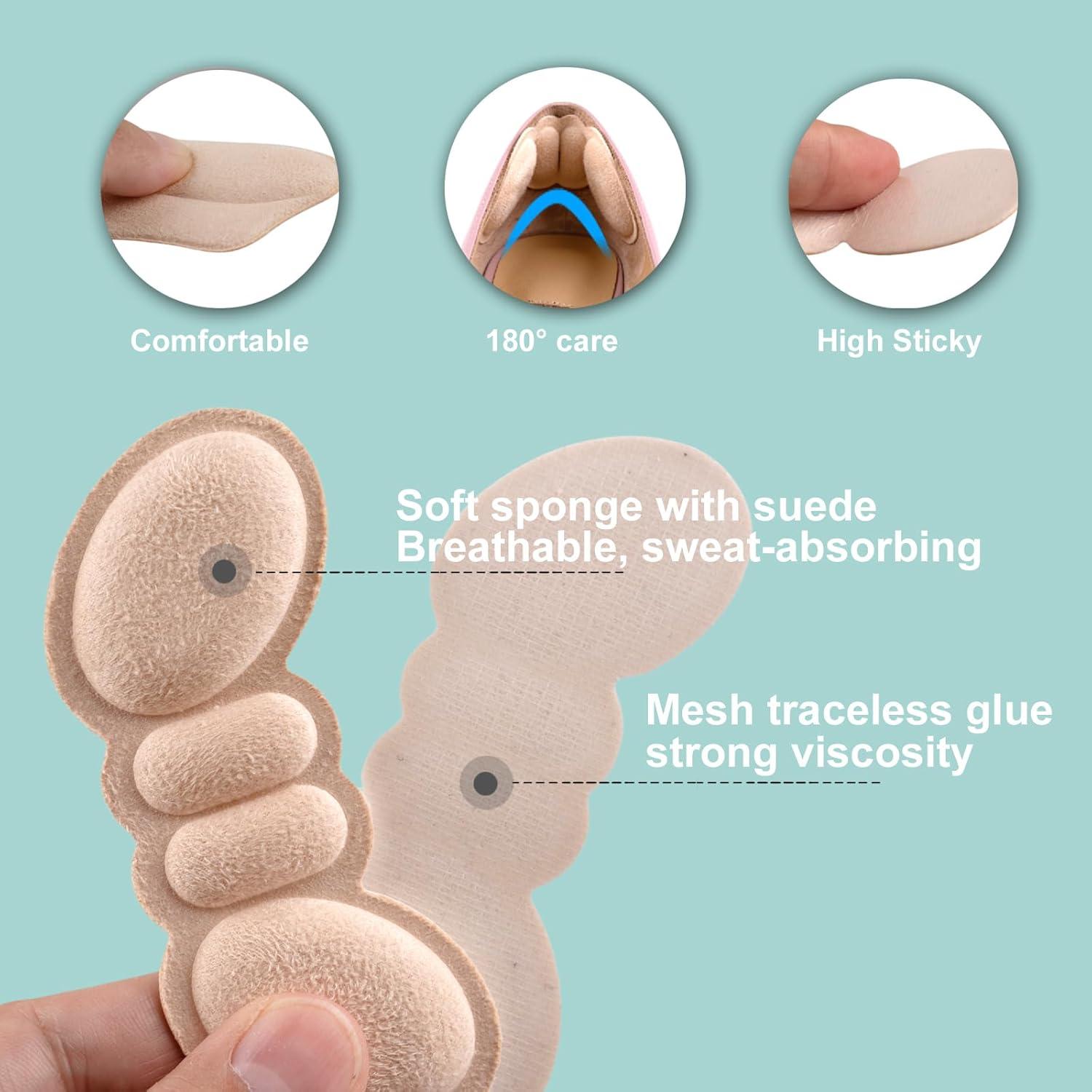 6 Pares de Almohadillas para Talones Viybtue - Comodidad para Tacones