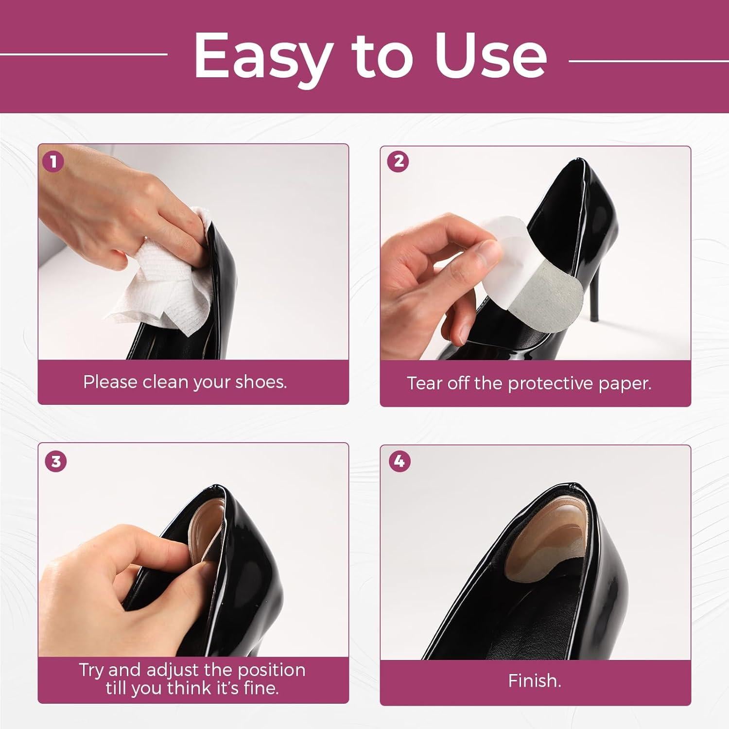 Almohadillas para Talones Welnove - 6 Pares Beige para Zapatos