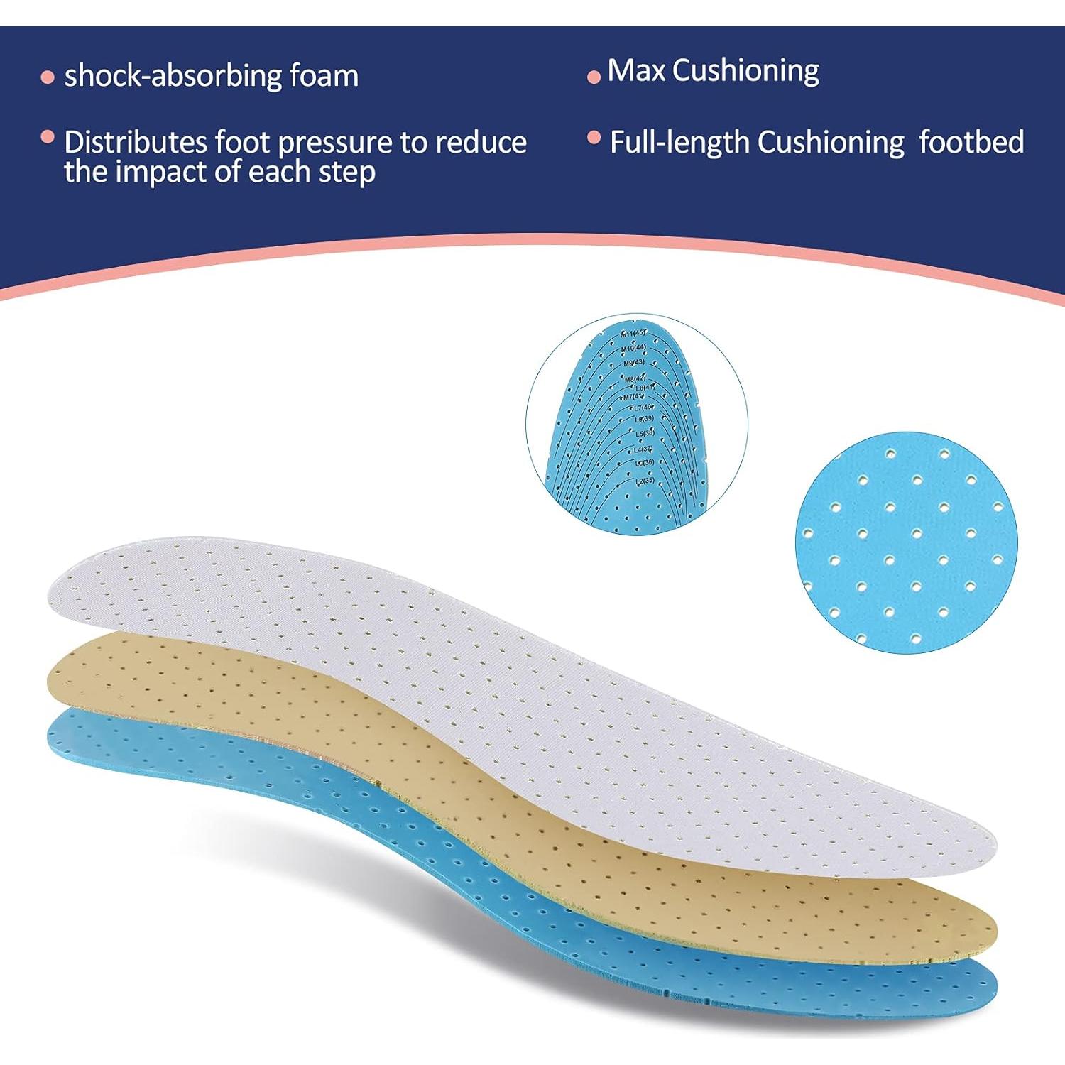 Plantillas Transpirables Sintege 3 Pares Doble Capa 3mm