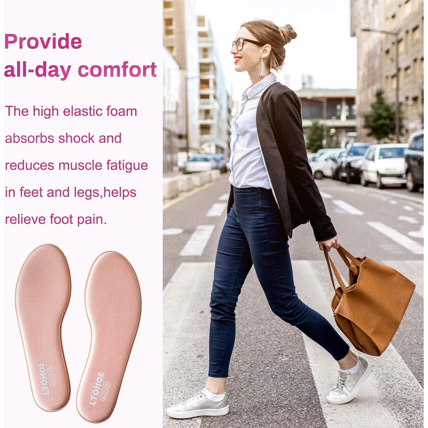 Plantillas de Espuma de Memoria LTOHOE Rosa 7.5 US - Alivio Dolor