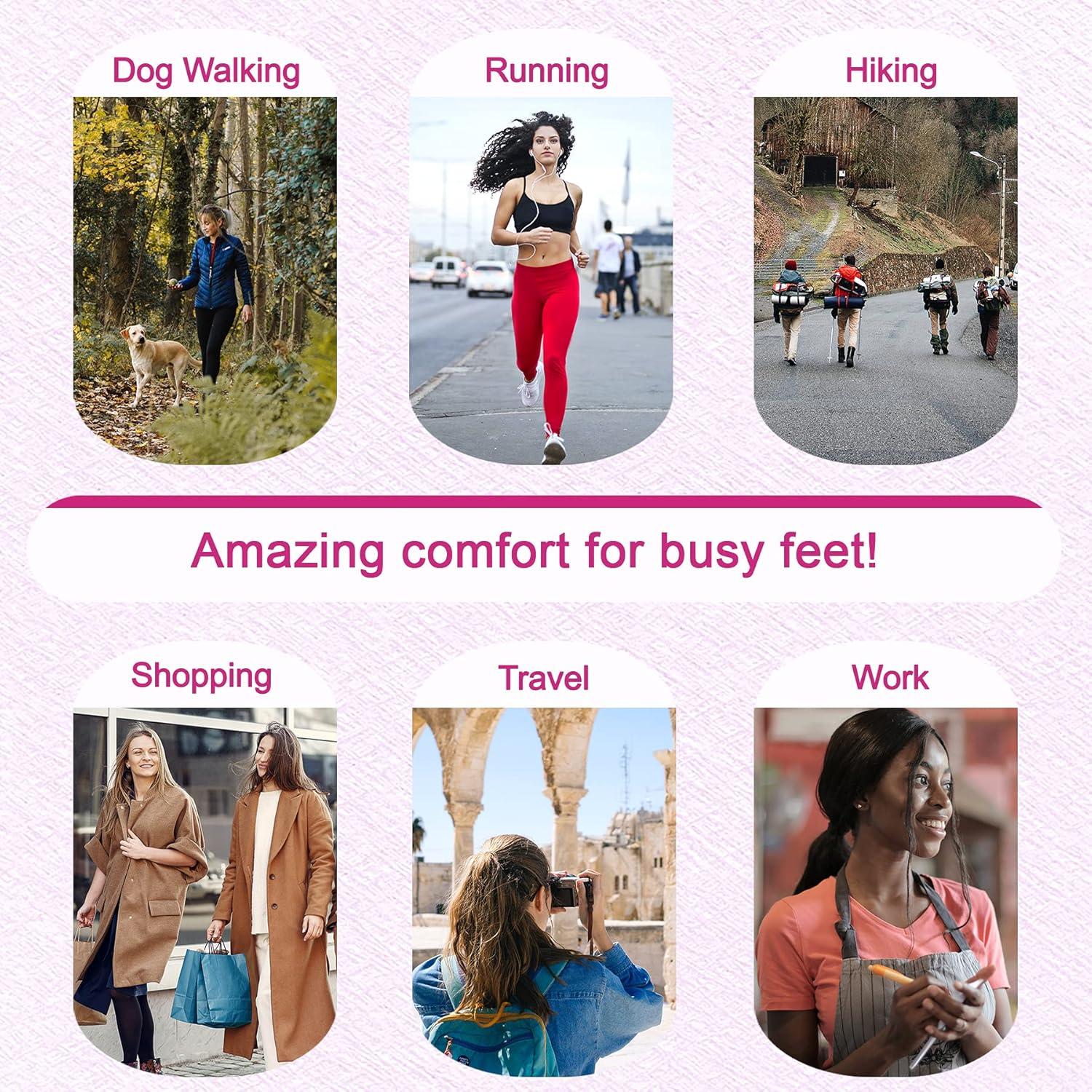 Plantillas de Espuma de Memoria LTOHOE Rosa 7.5 US - Alivio Dolor