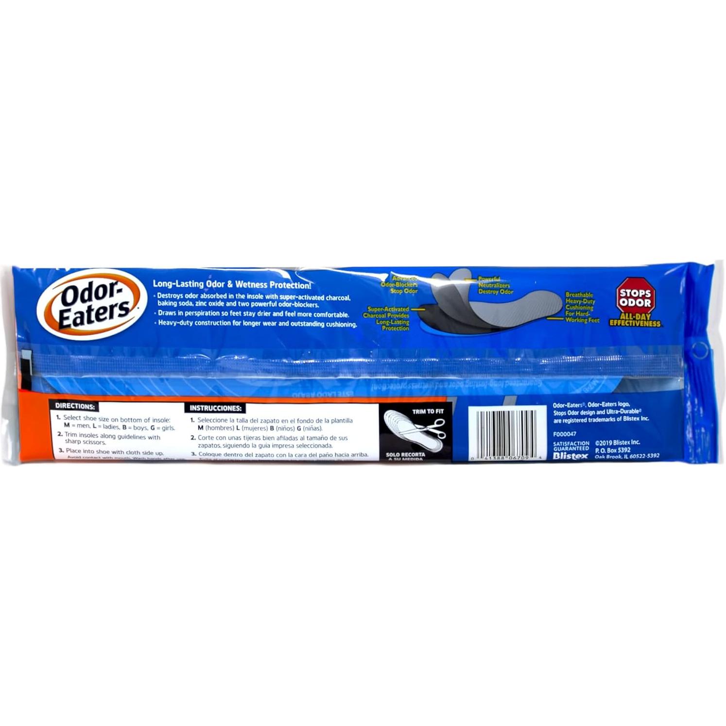 Plantillas Odor Eaters Ultra-Duraderas 3 Paquetes - Control Olores