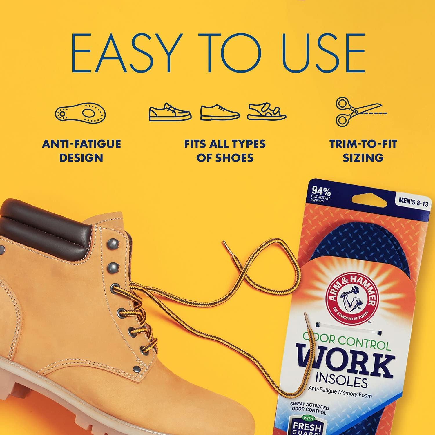 Plantillas Antifatiga Arm & Hammer para Botas - Soporte Arco y Control Olores