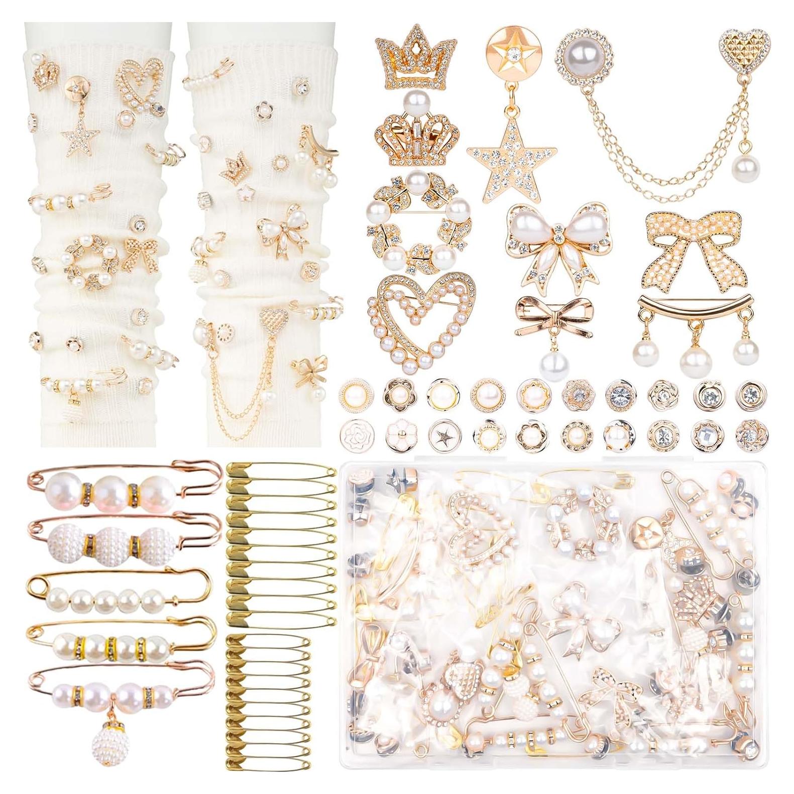 Kit de Encantos para Calcetines DoDoBeads - 60 Piezas Doradas