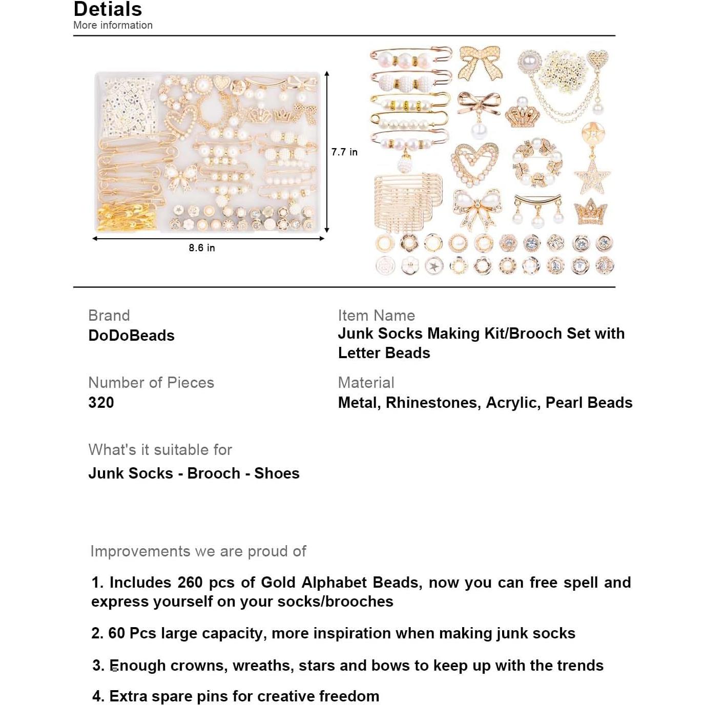 Kit de 335 Piezas de Charms para Calcetines DoDoBeads