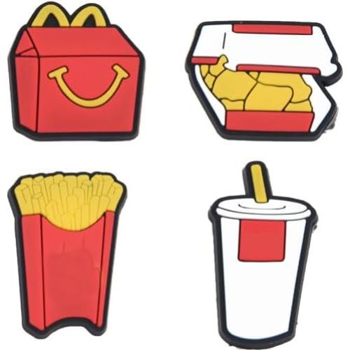 Lote de 50 Encantos de Zapatos Comida Rápida PVC Adultos