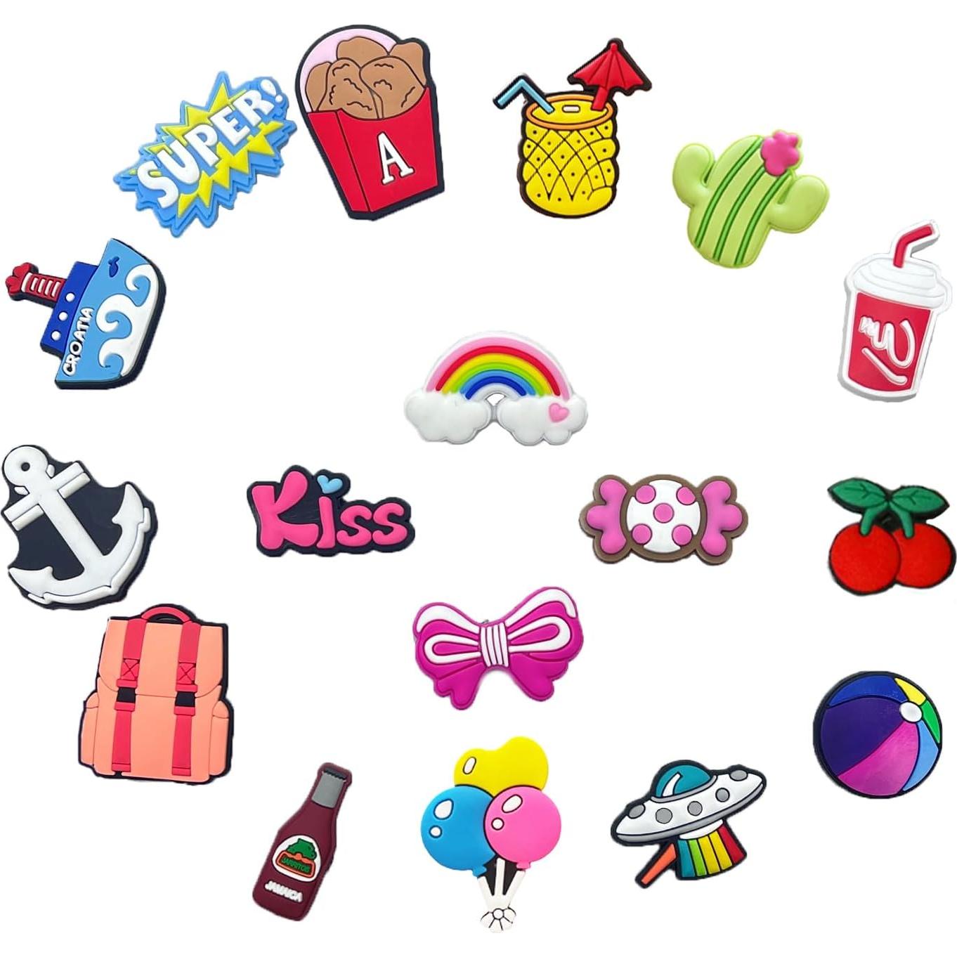 35 Piezas Encantos de Zapatos PVC Aleatorios para Niños