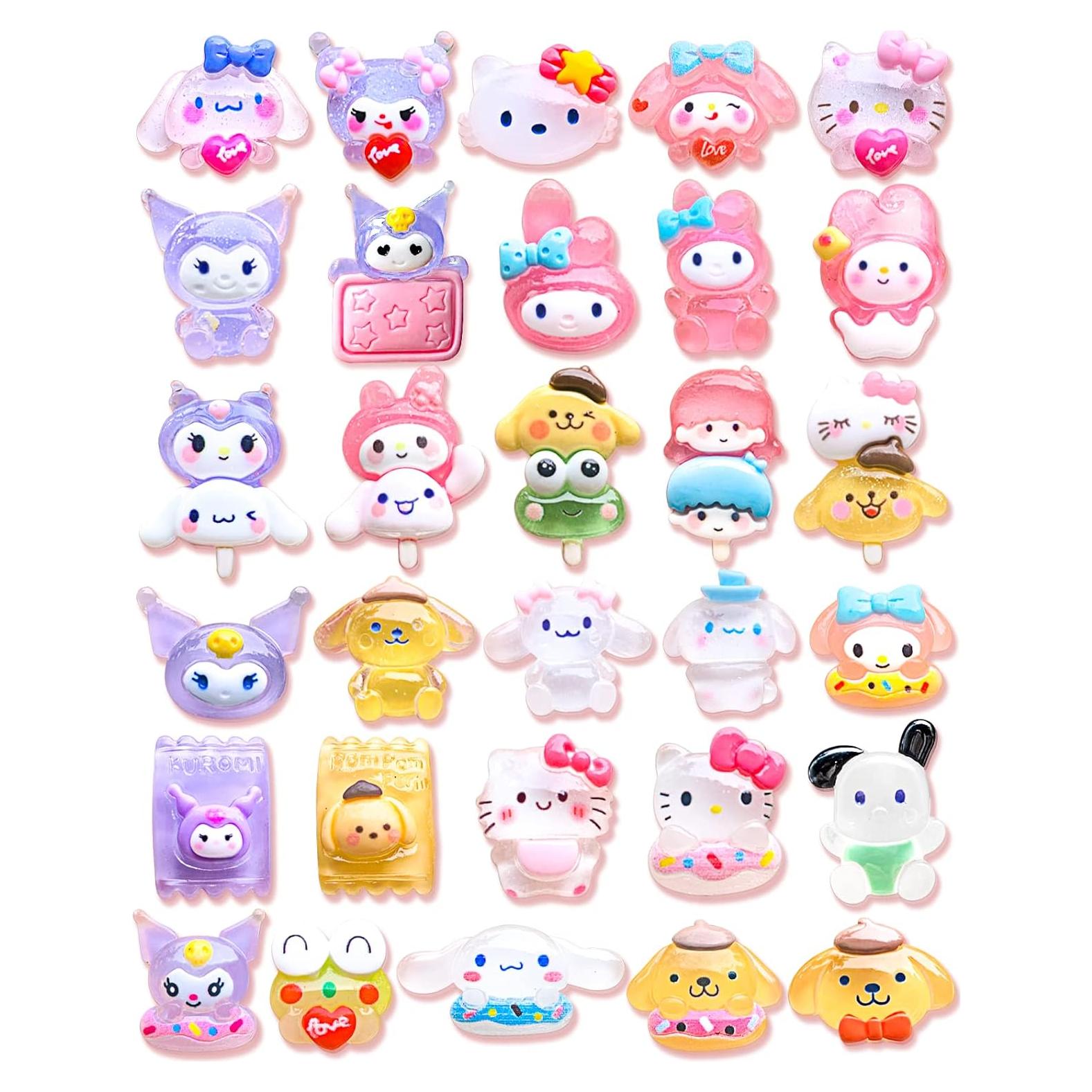 30 Piezas Adornos de Resina para Zapatos Zuecos Sandalias