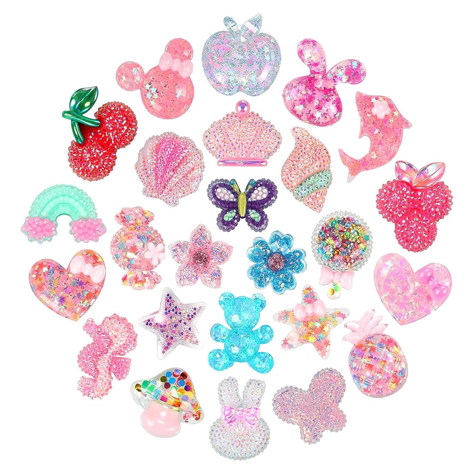Encantadores de Zapatos Brillantes 25PCS Kawaii para Niñas