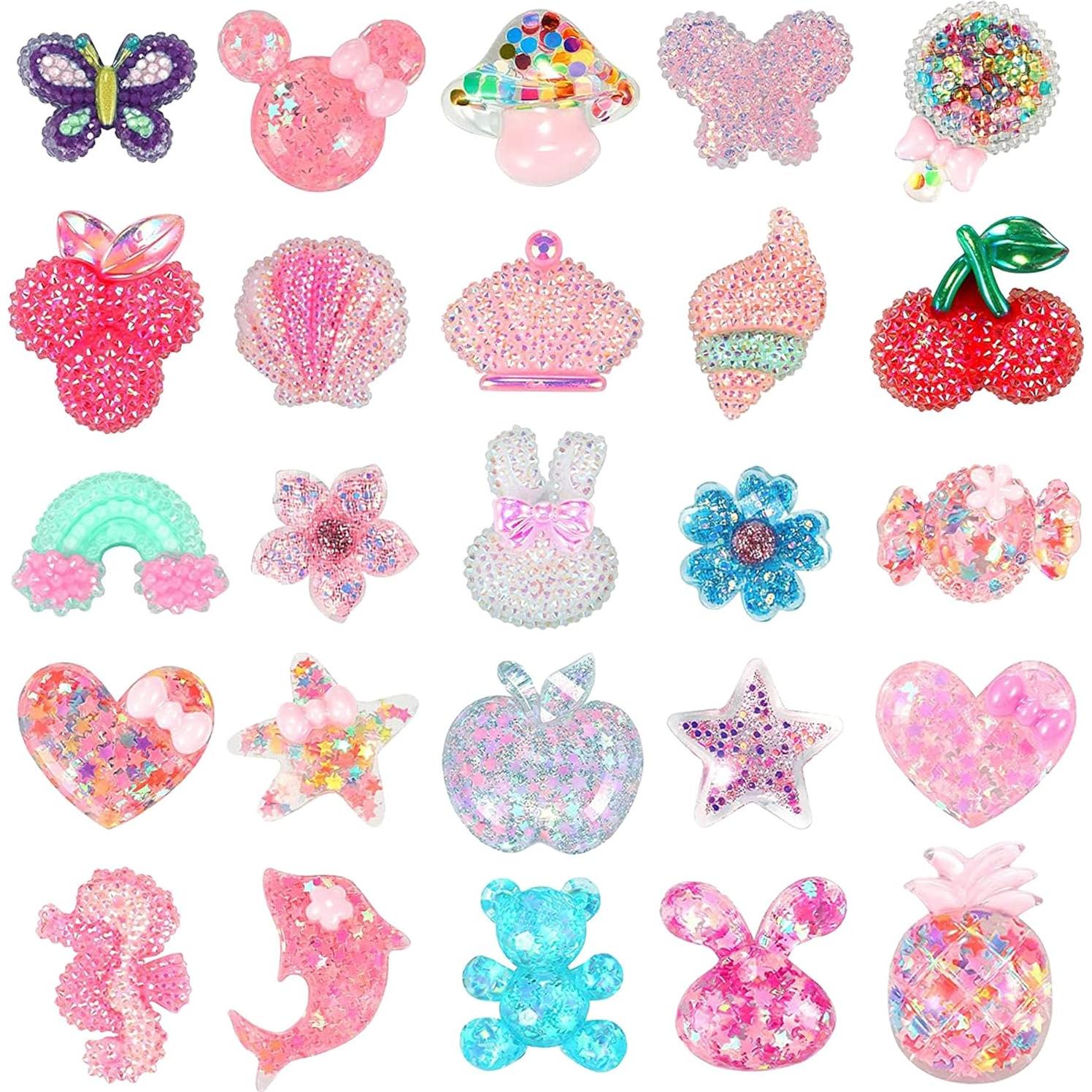 Encantadores de Zapatos Brillantes 25PCS Kawaii para Niñas
