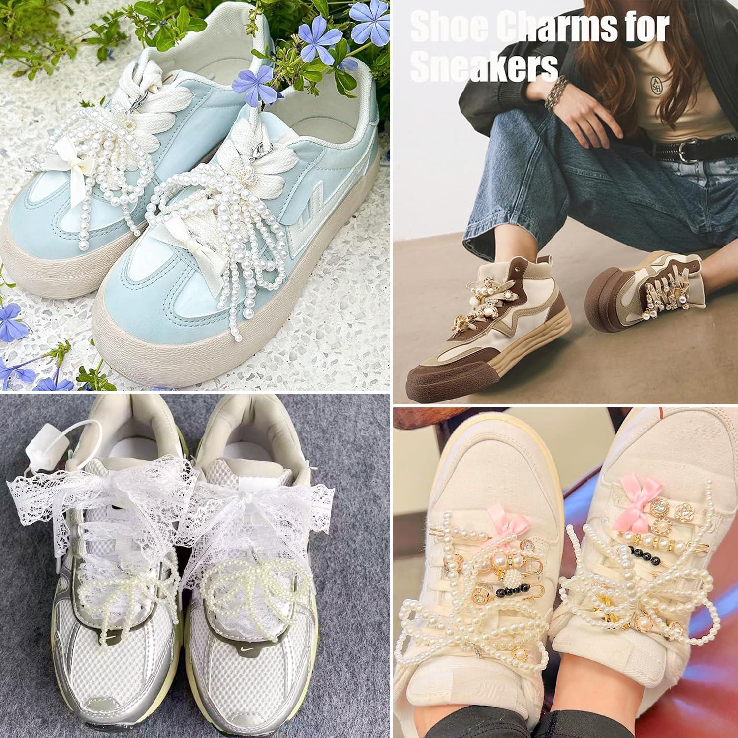 72 Encantos para Zapatillas y Ropa - Broches de Perlas y Rhinestones