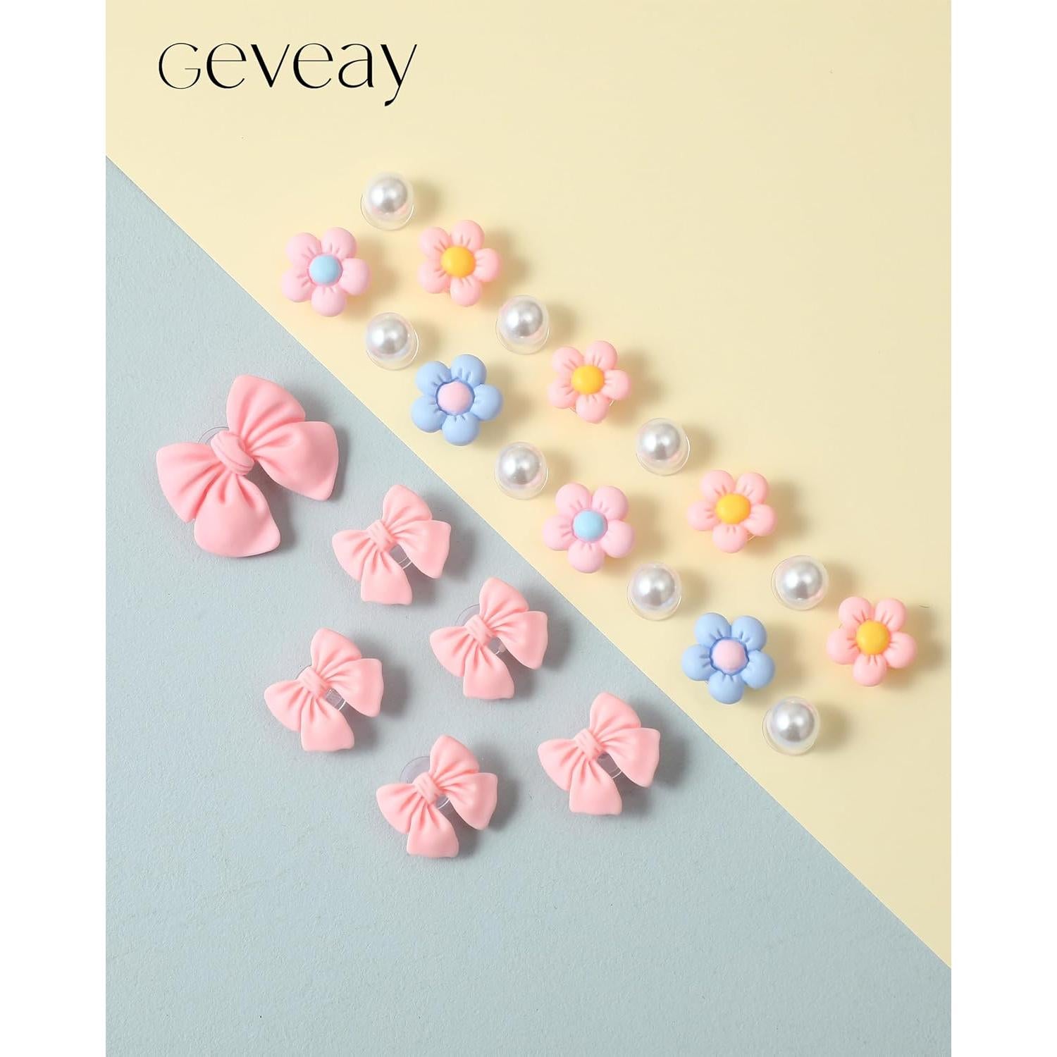 22 Piezas Encantadores de Zapatos Rosa Geveay - Accesorios de Flor y Lazo