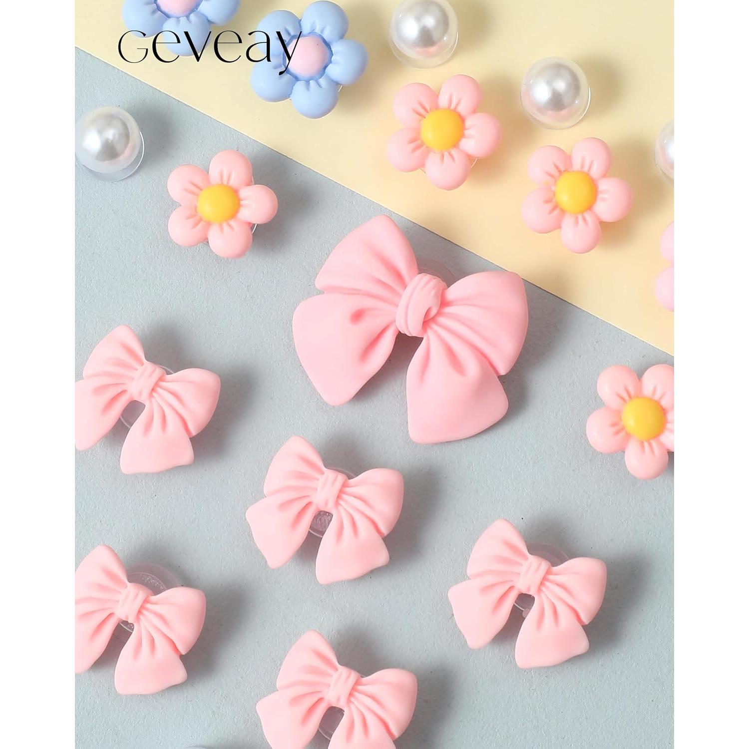 22 Piezas Encantadores de Zapatos Rosa Geveay - Accesorios de Flor y Lazo
