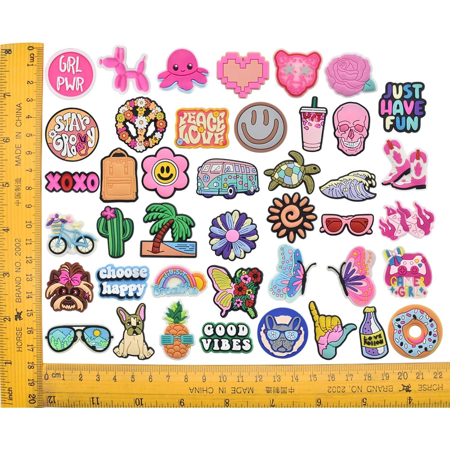 50 Encantos para Zapatos Multicolor LVBIYDU - Decoración Divertida