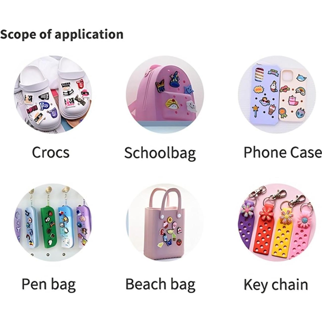 50 Encantos para Zapatos Multicolor LVBIYDU - Decoración Divertida