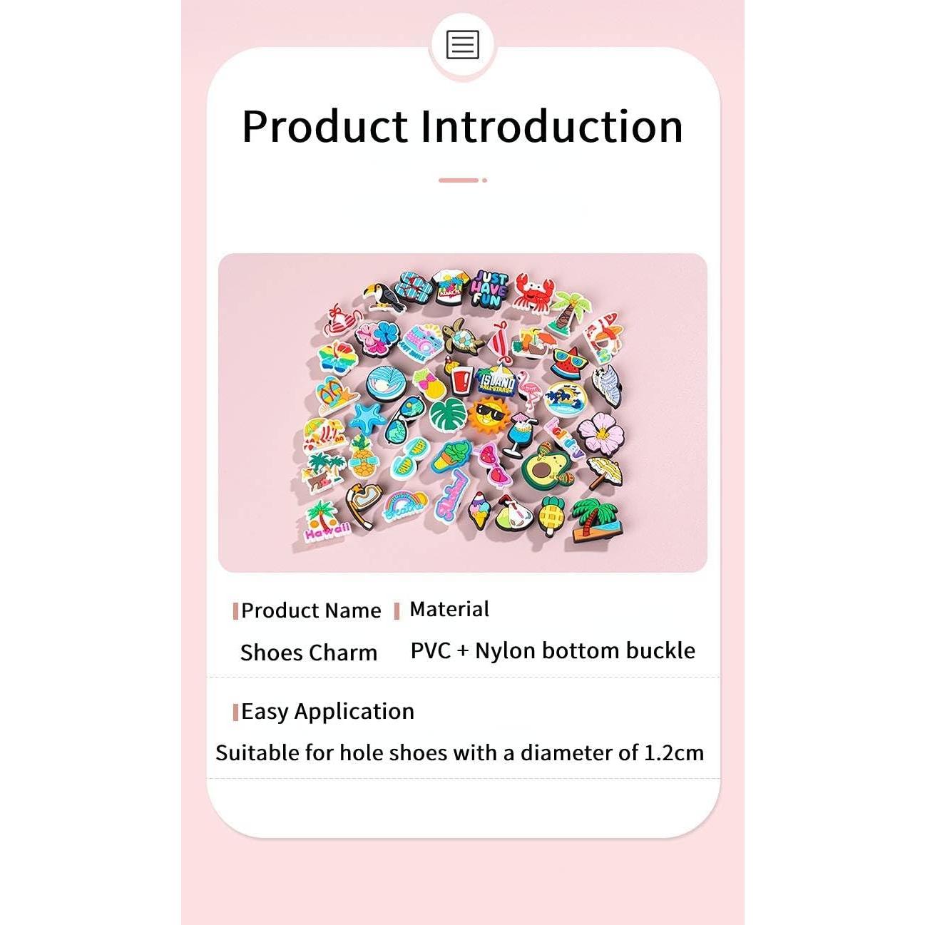 50 Encantos para Zapatos Multicolor LVBIYDU - Decoración Divertida